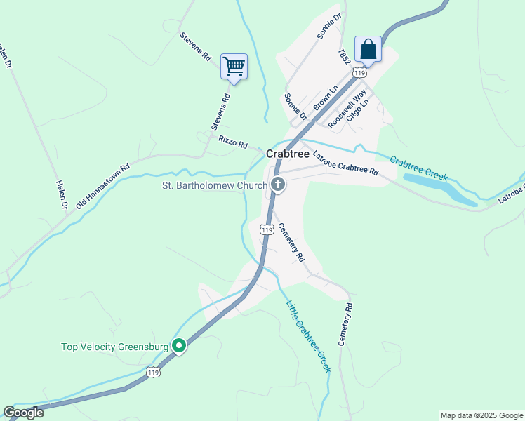 map of restaurants, bars, coffee shops, grocery stores, and more near in Crabtree