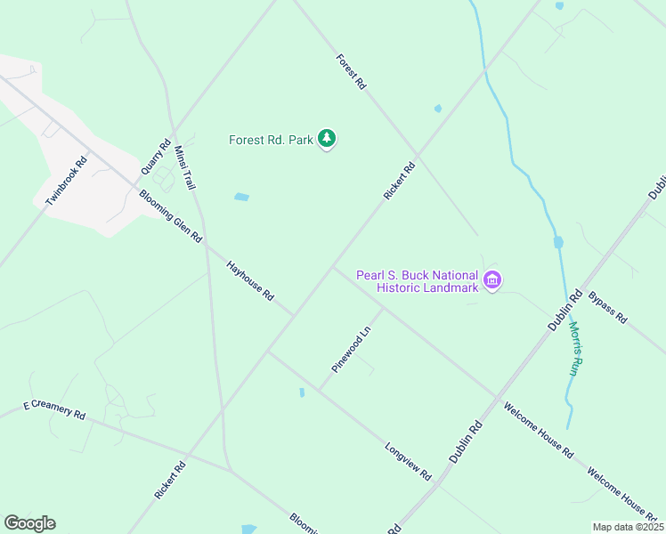 map of restaurants, bars, coffee shops, grocery stores, and more near 2500 Rickert Road in Perkasie