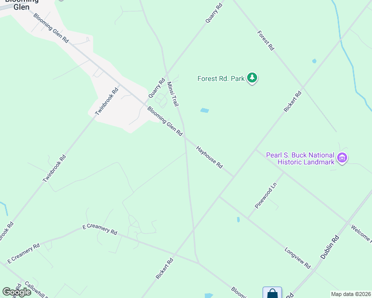 map of restaurants, bars, coffee shops, grocery stores, and more near in Blooming Glen