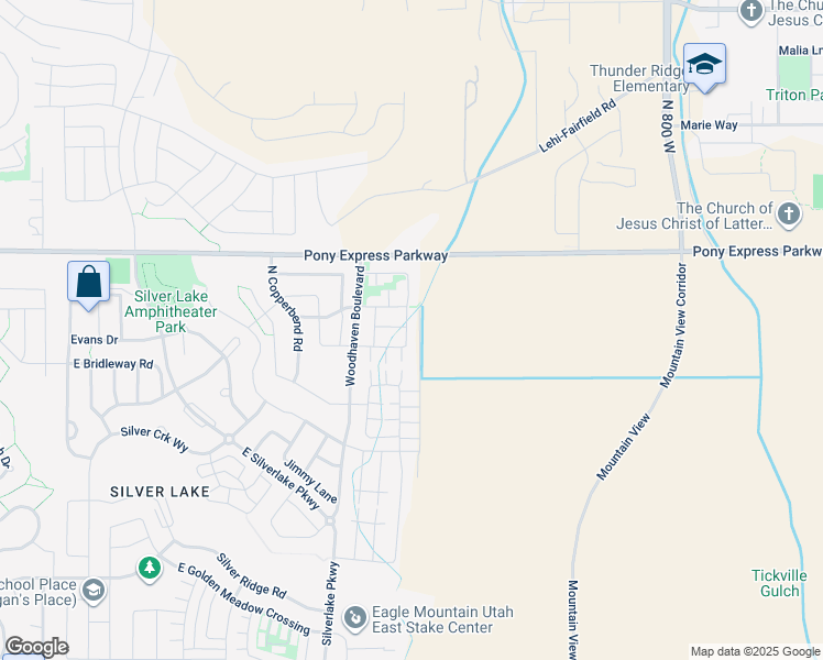 map of restaurants, bars, coffee shops, grocery stores, and more near 7904 North Red River Drive in Eagle Mountain