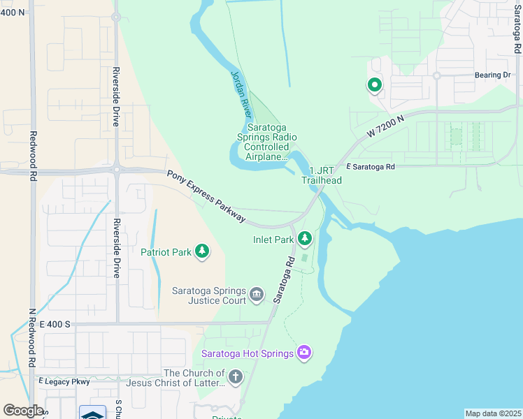 map of restaurants, bars, coffee shops, grocery stores, and more near West 2400 South in Saratoga Springs