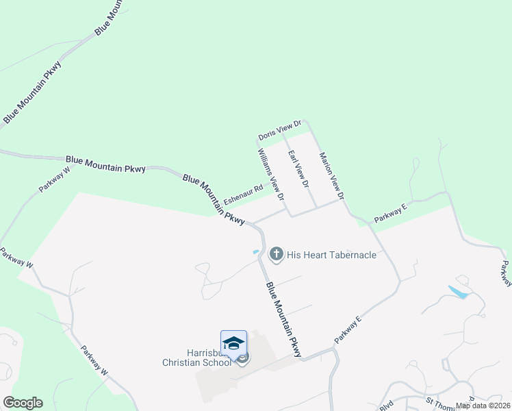 map of restaurants, bars, coffee shops, grocery stores, and more near 5909 Eshenaur Road in Harrisburg