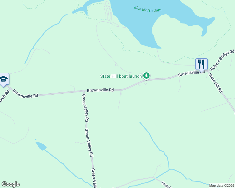 map of restaurants, bars, coffee shops, grocery stores, and more near 644 Brownsville Road in Sinking Spring