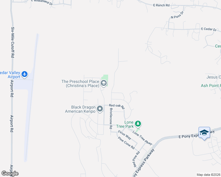 map of restaurants, bars, coffee shops, grocery stores, and more near 7889 Bristlecone Road in Eagle Mountain