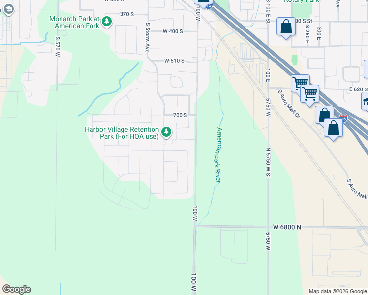 map of restaurants, bars, coffee shops, grocery stores, and more near 136 West 840 South in American Fork