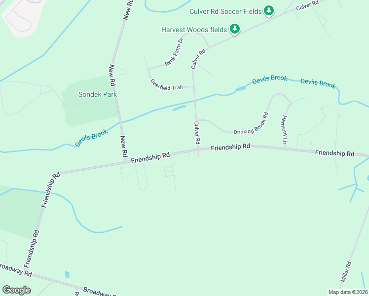 map of restaurants, bars, coffee shops, grocery stores, and more near 254 Friendship Road in South Brunswick Township