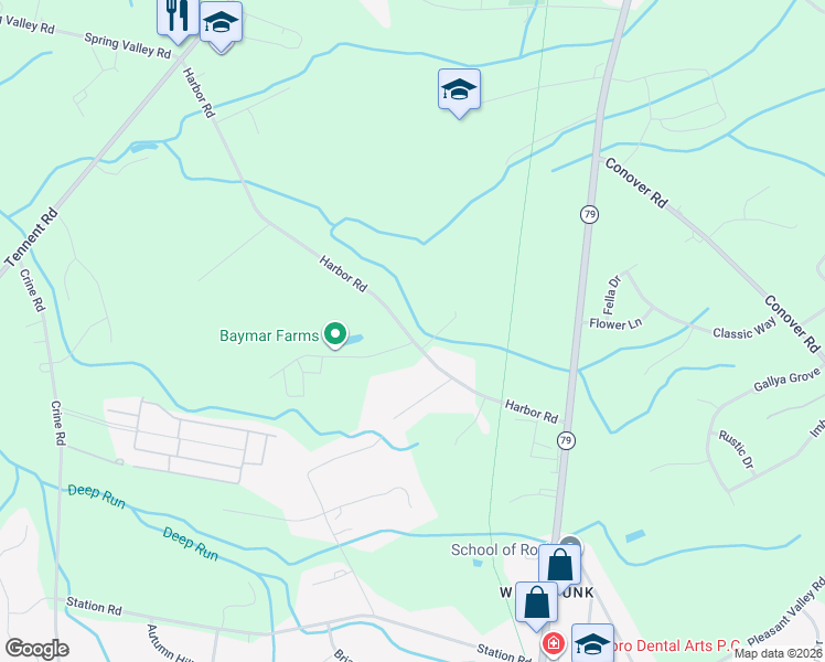 map of restaurants, bars, coffee shops, grocery stores, and more near 39 Harbor Road in Marlboro