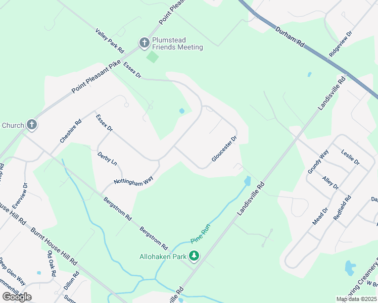 map of restaurants, bars, coffee shops, grocery stores, and more near 4849 Gloucester Drive in Doylestown