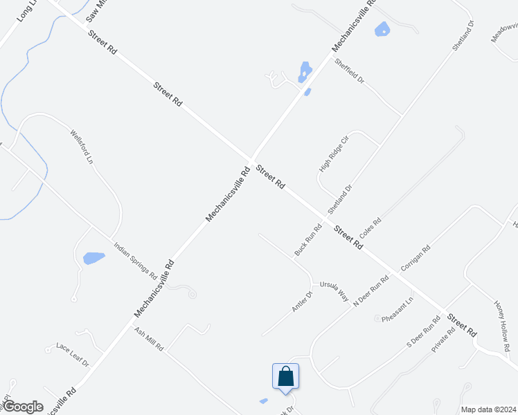 map of restaurants, bars, coffee shops, grocery stores, and more near 3242 Street Road in Doylestown