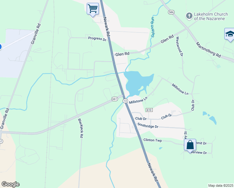 map of restaurants, bars, coffee shops, grocery stores, and more near 8641 Ohio 661 in Mount Vernon