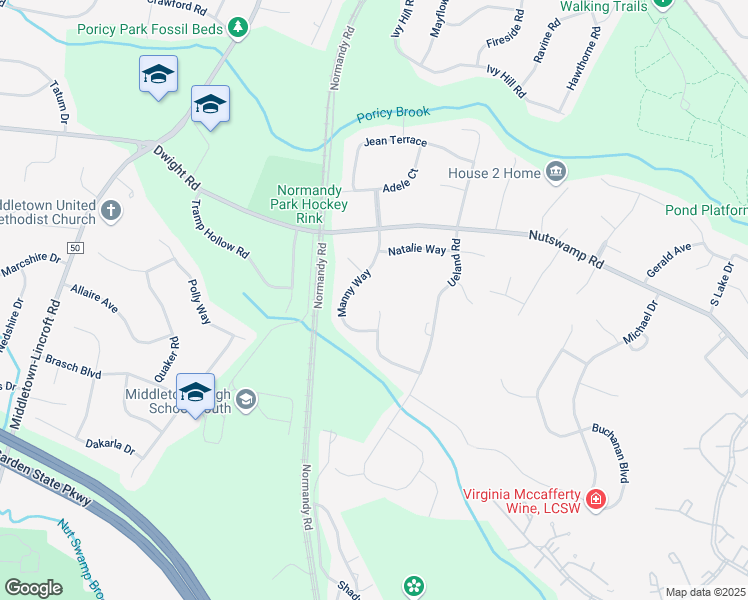 map of restaurants, bars, coffee shops, grocery stores, and more near 82 Melissa Lane in Red Bank