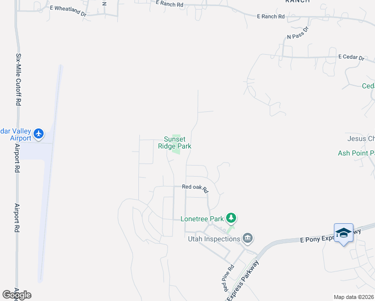 map of restaurants, bars, coffee shops, grocery stores, and more near 1957 North Blue Spruce Road in Eagle Mountain