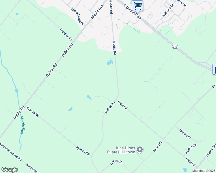 map of restaurants, bars, coffee shops, grocery stores, and more near 810 Middle Road in Perkasie