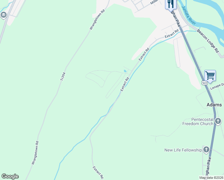 map of restaurants, bars, coffee shops, grocery stores, and more near Elm Drive in Mount Union