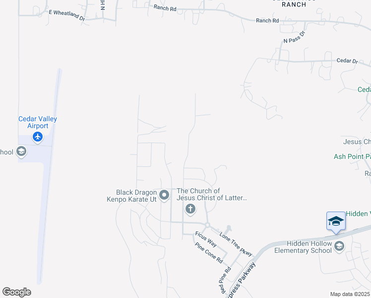 map of restaurants, bars, coffee shops, grocery stores, and more near 7949 Bristlecone Road in Eagle Mountain