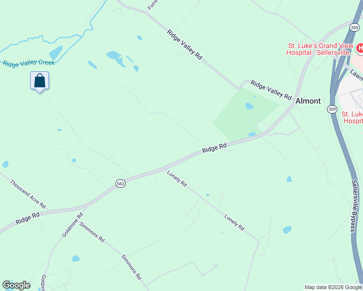 map of restaurants, bars, coffee shops, grocery stores, and more near 21 Hafler Road in Sellersville
