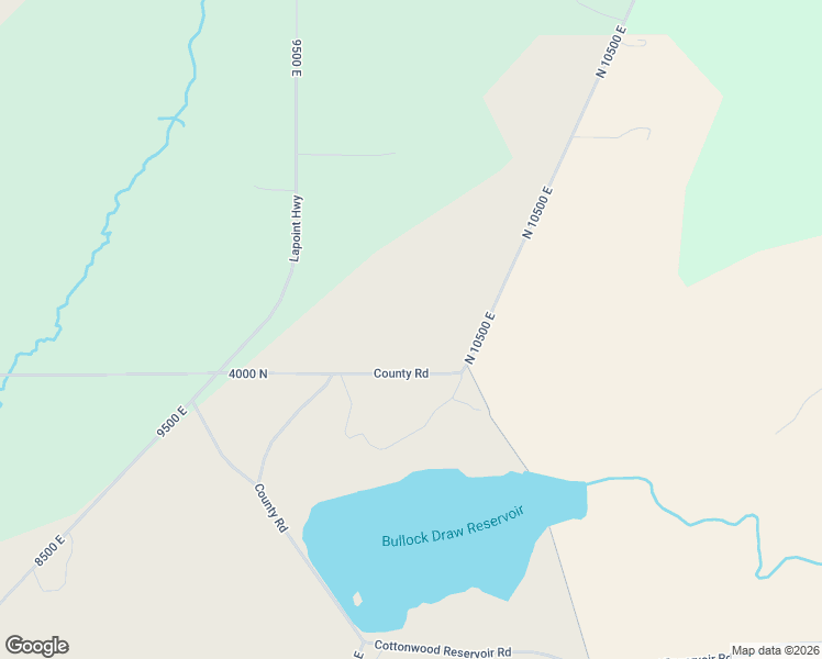 map of restaurants, bars, coffee shops, grocery stores, and more near 9755 4000 North in Lapoint