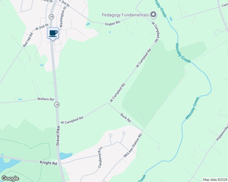 map of restaurants, bars, coffee shops, grocery stores, and more near 1330 West Campbell Road in Green Lane
