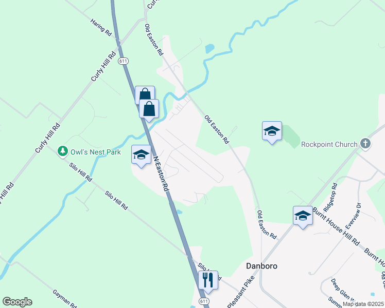 map of restaurants, bars, coffee shops, grocery stores, and more near 5248 Winterberry Drive in Doylestown