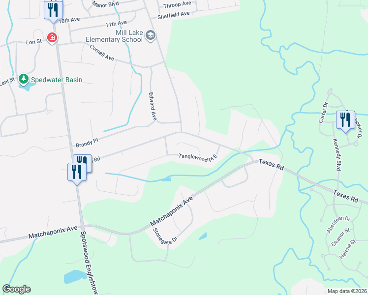 map of restaurants, bars, coffee shops, grocery stores, and more near 9 Lexington Court in Monroe Township