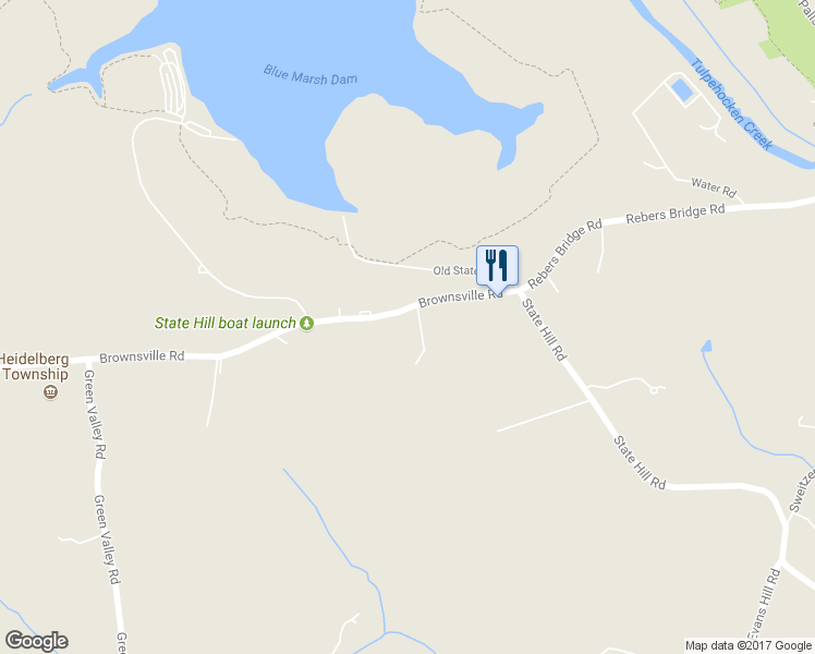 map of restaurants, bars, coffee shops, grocery stores, and more near 548 Brownsville Road in Sinking Spring