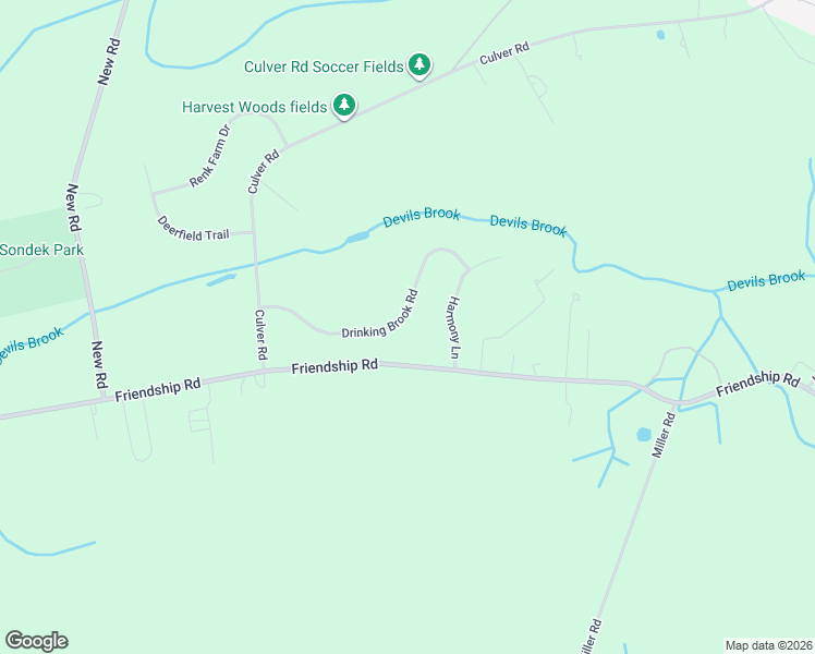 map of restaurants, bars, coffee shops, grocery stores, and more near 23 Drinking Brook Road in South Brunswick Township