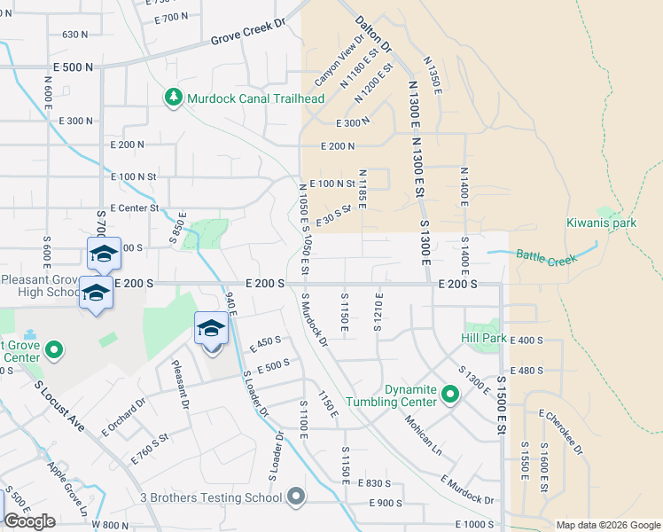 map of restaurants, bars, coffee shops, grocery stores, and more near 1116 East State Road in American Fork