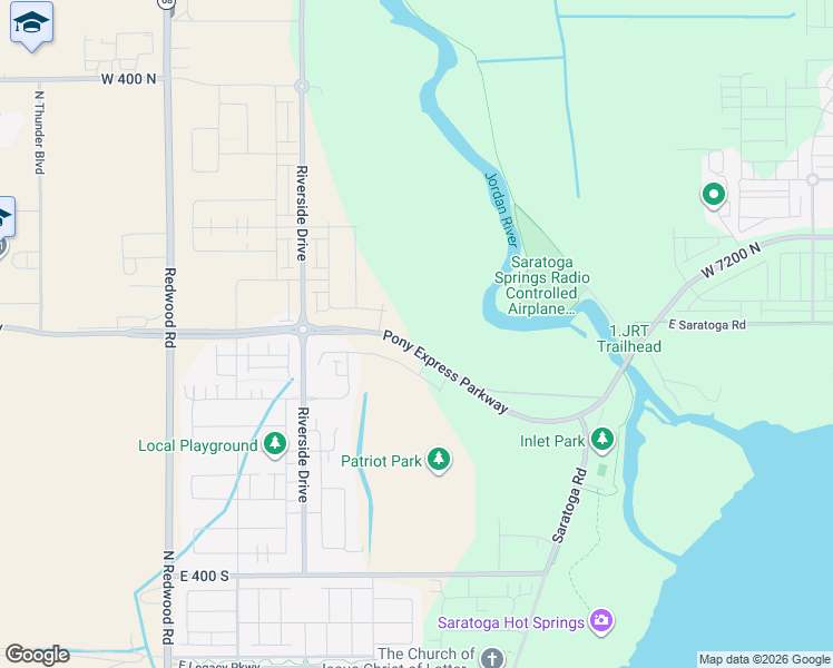 map of restaurants, bars, coffee shops, grocery stores, and more near 415 Kanab Creek Dr in Saratoga Springs