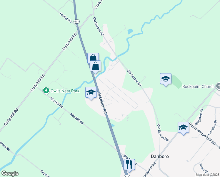 map of restaurants, bars, coffee shops, grocery stores, and more near 4 Roseberry Drive in Doylestown