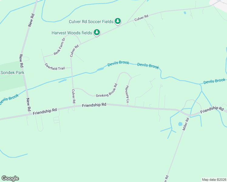map of restaurants, bars, coffee shops, grocery stores, and more near 23 Drinking Brook Road in South Brunswick Township