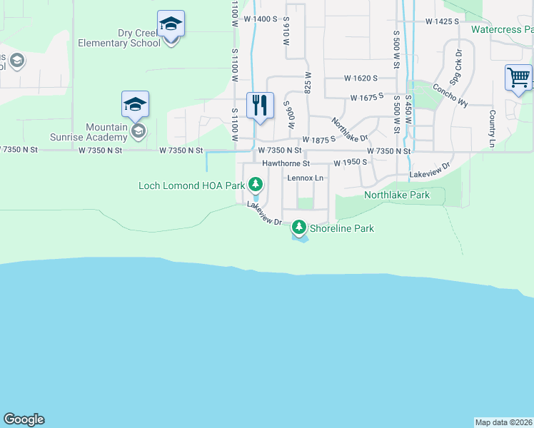 map of restaurants, bars, coffee shops, grocery stores, and more near 2137 Lakeview Drive in Saratoga Springs