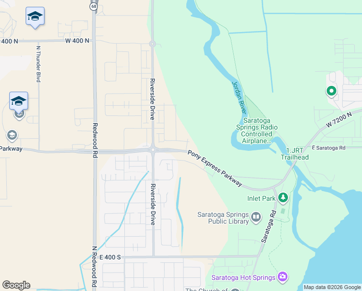 map of restaurants, bars, coffee shops, grocery stores, and more near 315 Kanab Creek Dr in Saratoga Springs