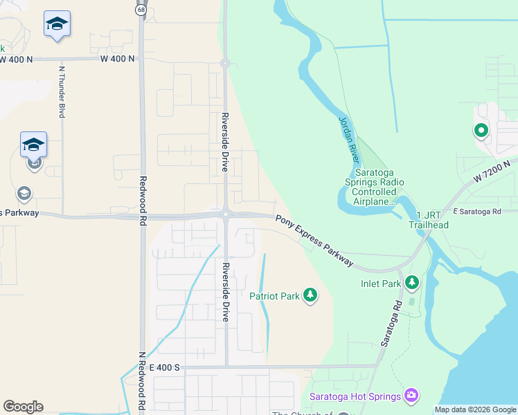 map of restaurants, bars, coffee shops, grocery stores, and more near 299 Kanab Creek Dr in Saratoga Springs