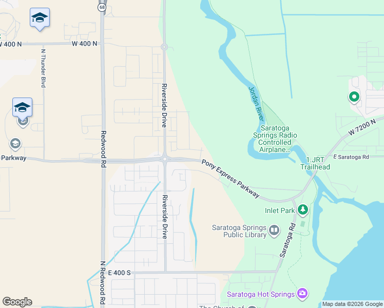 map of restaurants, bars, coffee shops, grocery stores, and more near 303 Kanab Creek Dr in Saratoga Springs