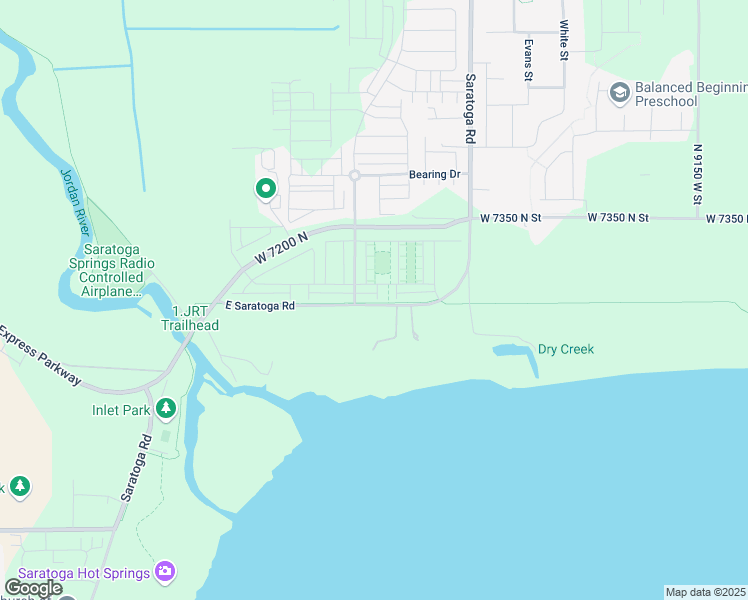 map of restaurants, bars, coffee shops, grocery stores, and more near 1067 East Batten Court in Saratoga Springs