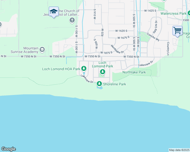 map of restaurants, bars, coffee shops, grocery stores, and more near 2179 Loch Lomond Drive in Saratoga Springs