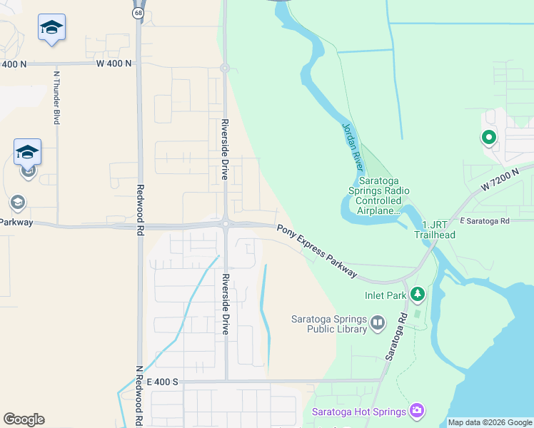 map of restaurants, bars, coffee shops, grocery stores, and more near 311 Kanab Creek Dr in Saratoga Springs