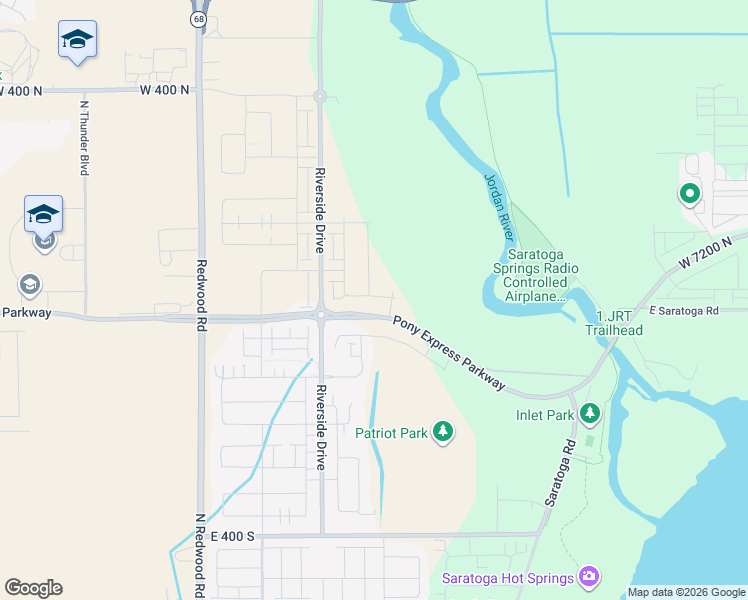 map of restaurants, bars, coffee shops, grocery stores, and more near 307 Kanab Creek Dr in Saratoga Springs
