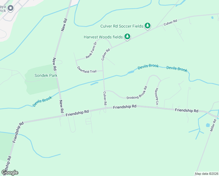 map of restaurants, bars, coffee shops, grocery stores, and more near 3 Drinking Brook Road in South Brunswick Township