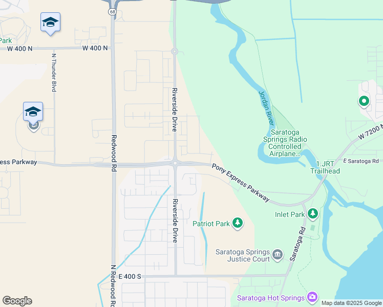 map of restaurants, bars, coffee shops, grocery stores, and more near 203 Kanab Creek Dr in Saratoga Springs