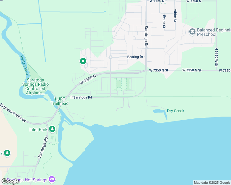 map of restaurants, bars, coffee shops, grocery stores, and more near 1067 East Batten Court in Saratoga Springs