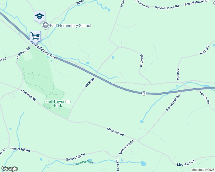 map of restaurants, bars, coffee shops, grocery stores, and more near 1618 West Philadelphia Avenue in Boyertown