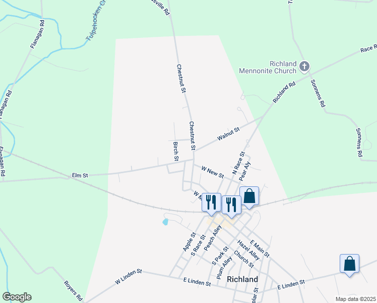 map of restaurants, bars, coffee shops, grocery stores, and more near 109 Chestnut Street in Richland