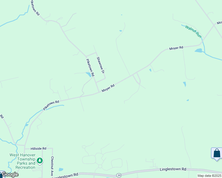 map of restaurants, bars, coffee shops, grocery stores, and more near 7355 Moyer Road in Harrisburg