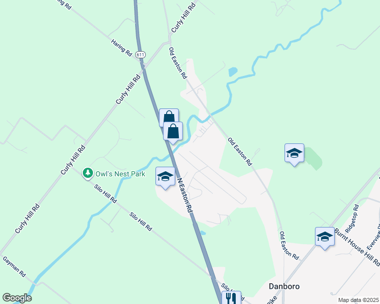 map of restaurants, bars, coffee shops, grocery stores, and more near 4 Winterberry Drive in Doylestown