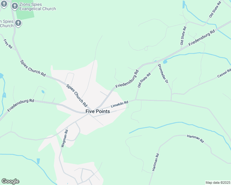 map of restaurants, bars, coffee shops, grocery stores, and more near 1921 Friedensburg Road in Reading