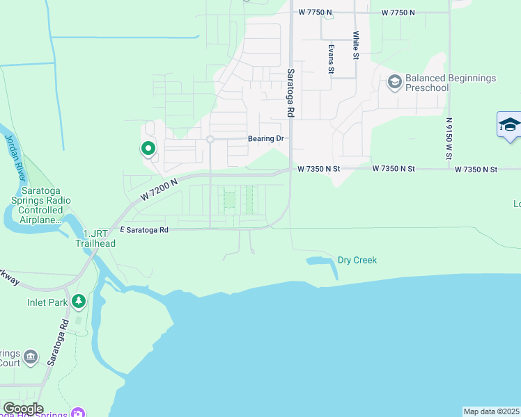 map of restaurants, bars, coffee shops, grocery stores, and more near 58 North Monitor Row in Saratoga Springs