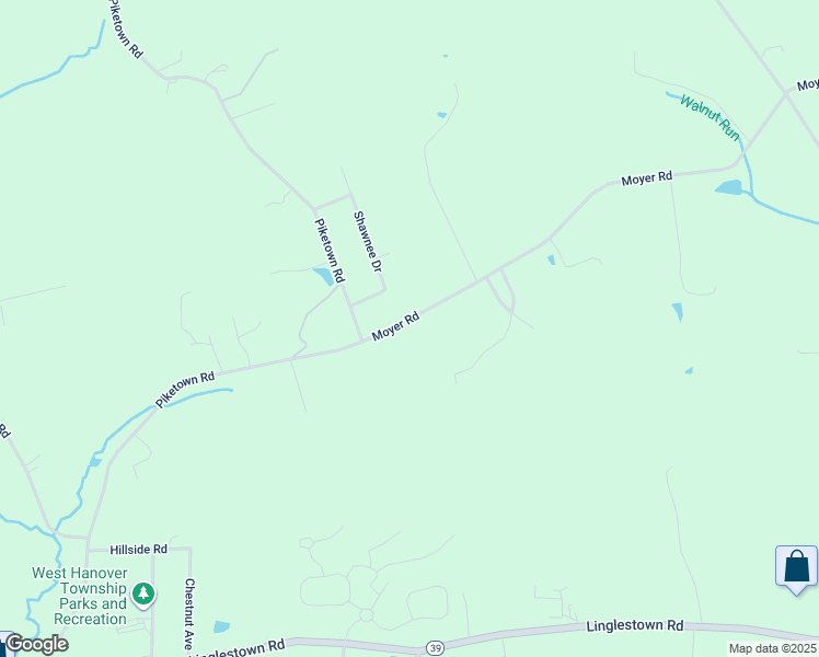 map of restaurants, bars, coffee shops, grocery stores, and more near 7355 Moyer Road in Harrisburg