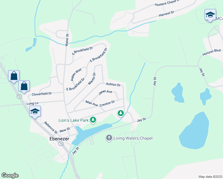 map of restaurants, bars, coffee shops, grocery stores, and more near 1811 Janet Avenue in Lebanon