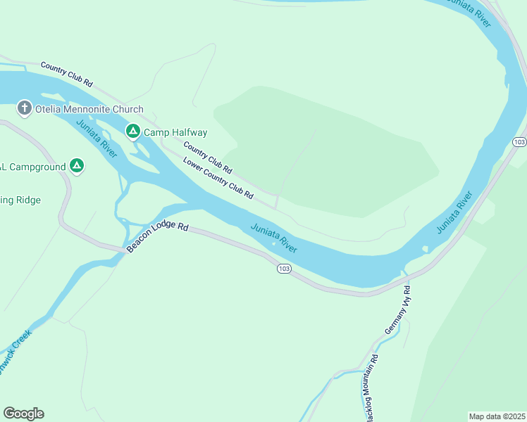 map of restaurants, bars, coffee shops, grocery stores, and more near 20 Lower Country Club Road in Mount Union